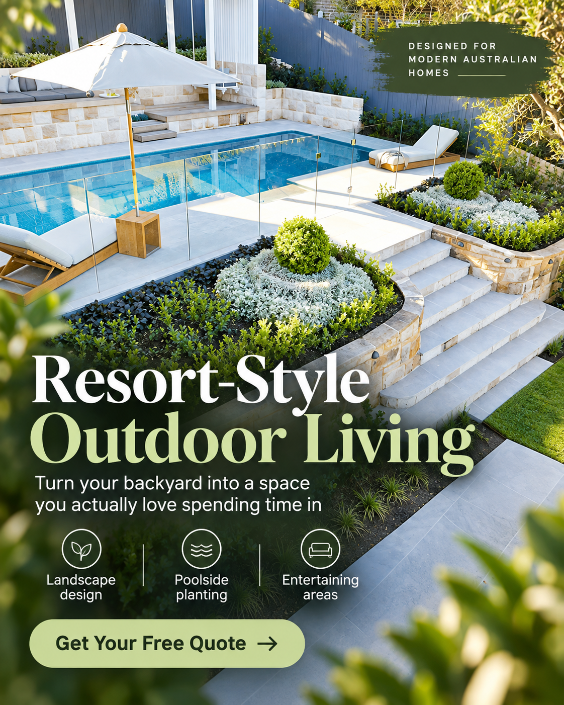 Sample Facebook and Instagram creative for Landscaping