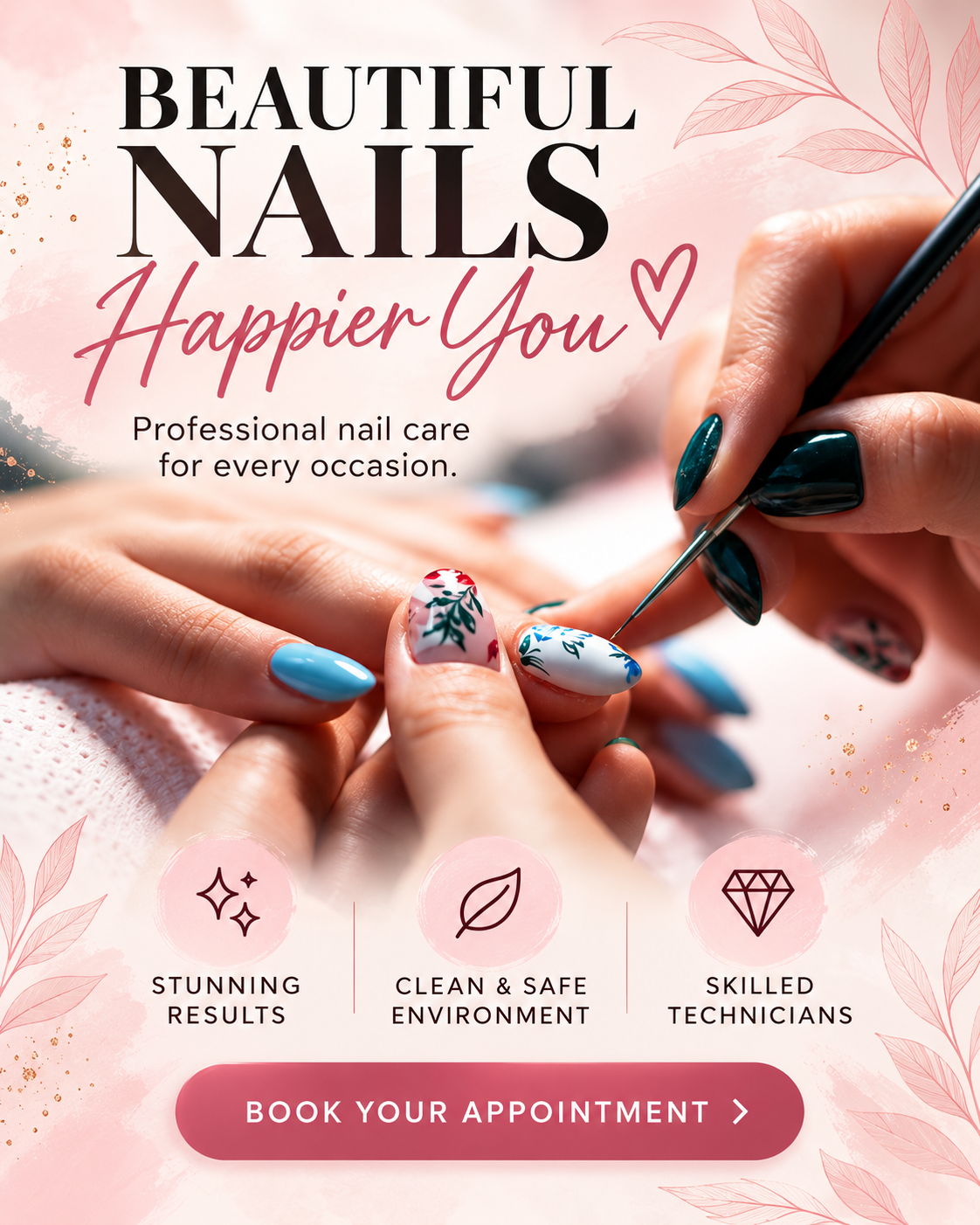 Sample Facebook and Instagram creative for Nail salon