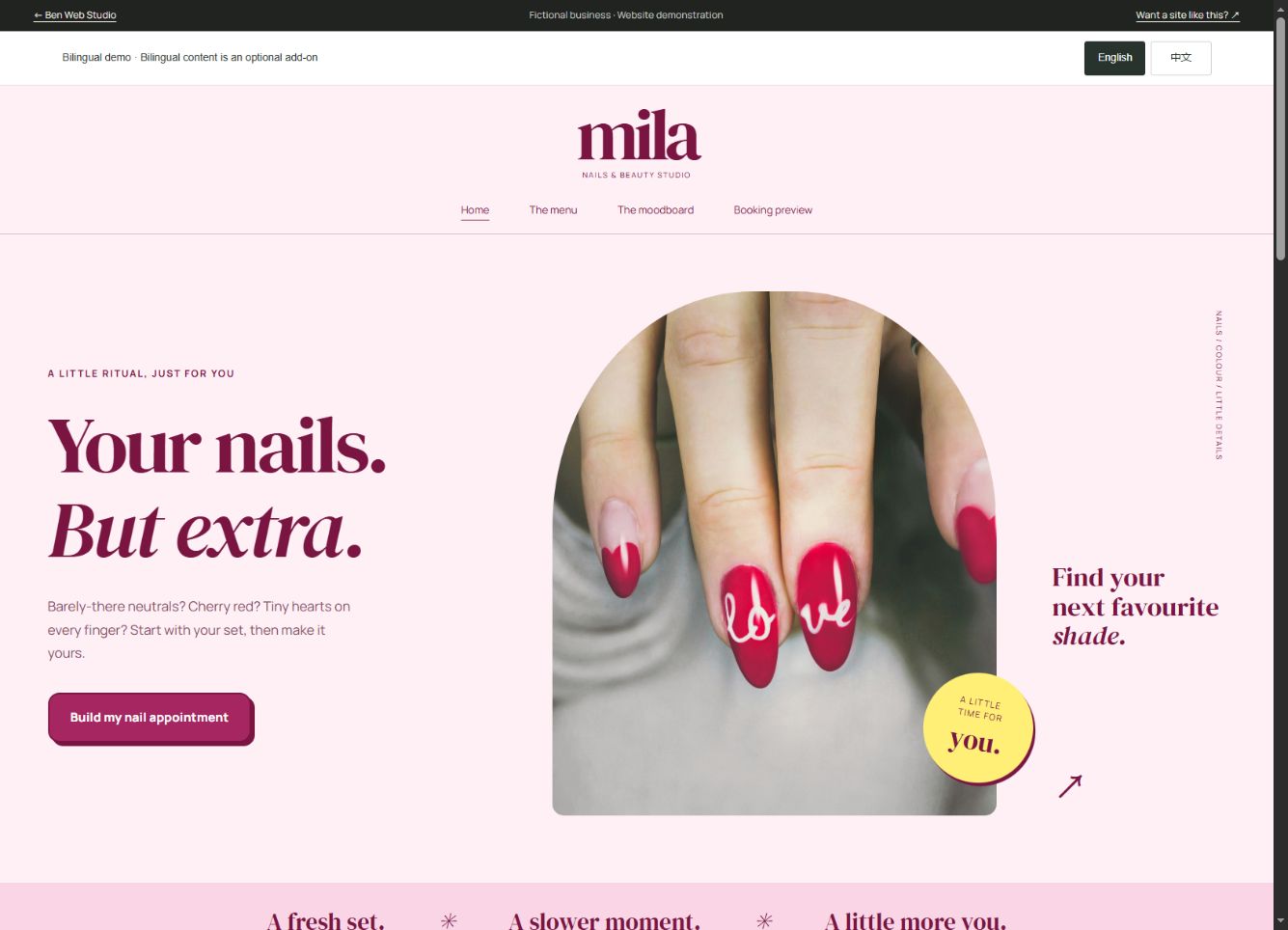mila desktop website demo